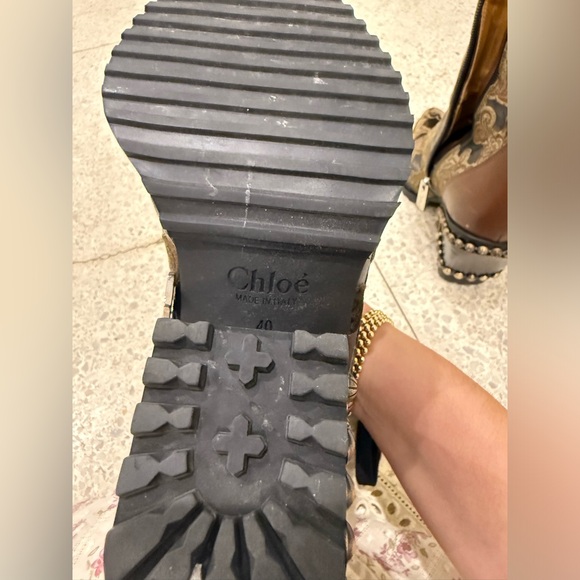 Chloe Rylee Baroque Velvet lace-up boots size 40 - Picture 7 of 7